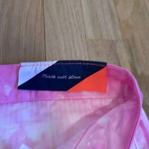 Sundry Tie Dye Roll Up Trouser Pants Pink White Cuffed 29 Chino Hippie Casual - Picture 10 of 14